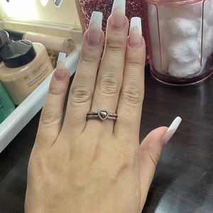 Pandora Puzzle Heart Frame & Ring Set S54 (S7)